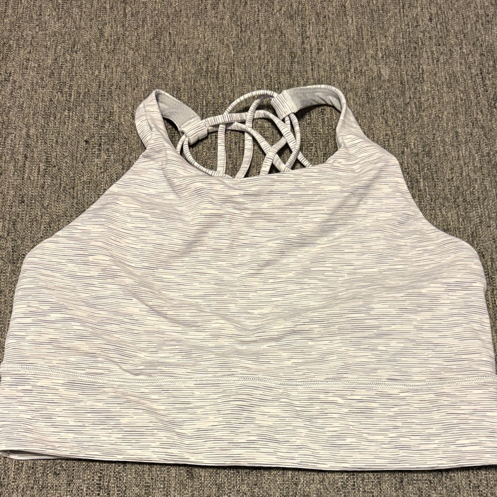 Lululemon high neck strappy at ease sports bra - size 12